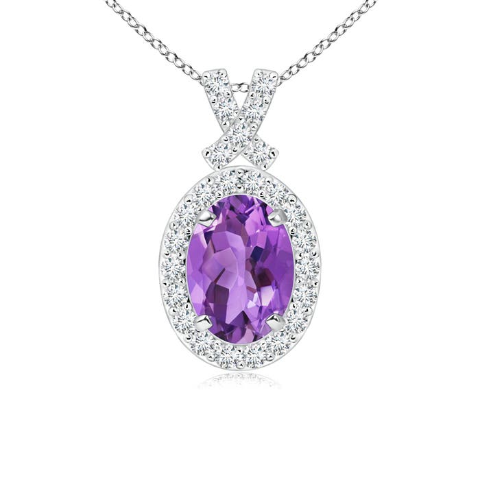 AA - Amethyst / 0.93 CT / 14 KT White Gold