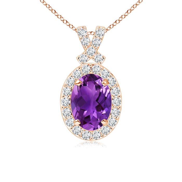 AAAA - Amethyst / 0.93 CT / 14 KT Rose Gold