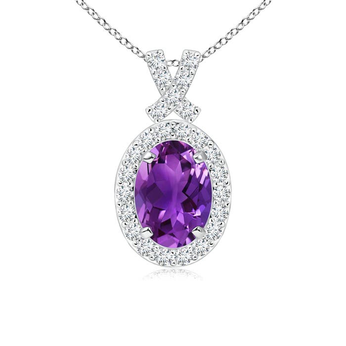 AAAA - Amethyst / 0.93 CT / 14 KT White Gold