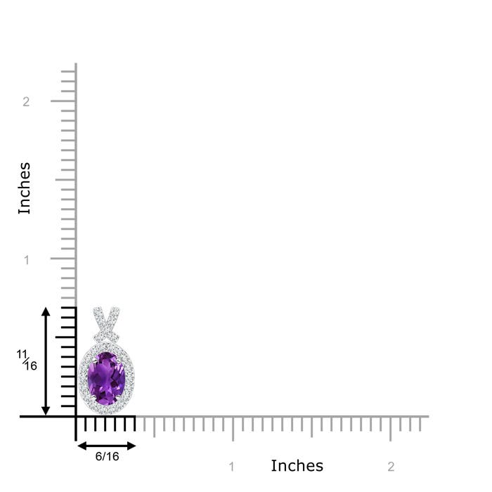 AAAA - Amethyst / 0.93 CT / 14 KT White Gold