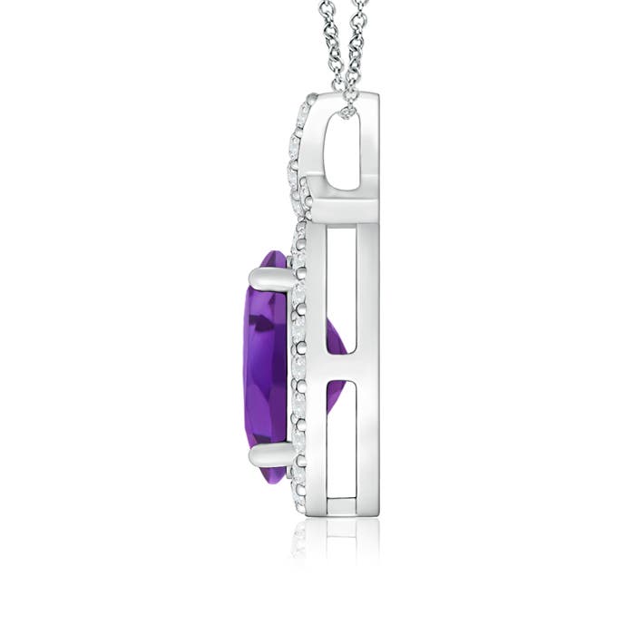 AAA - Amethyst / 1.43 CT / 14 KT White Gold