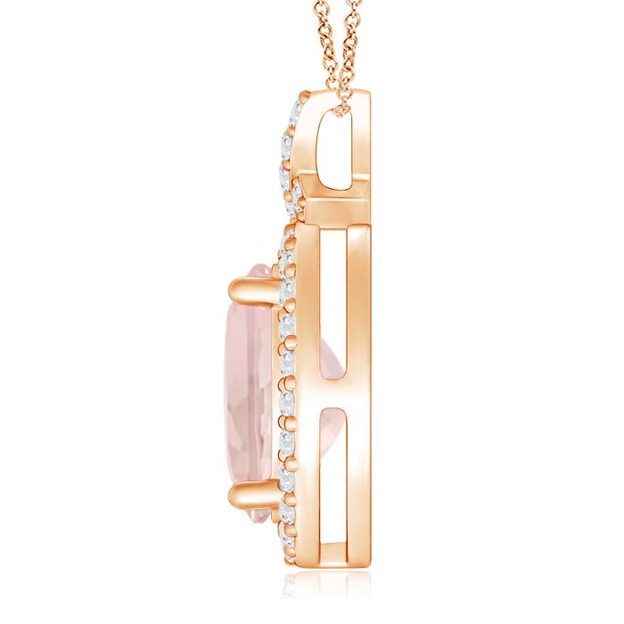 A - Morganite / 2.81 CT / 14 KT Rose Gold