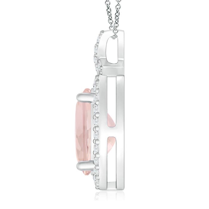 A - Morganite / 2.81 CT / 14 KT White Gold