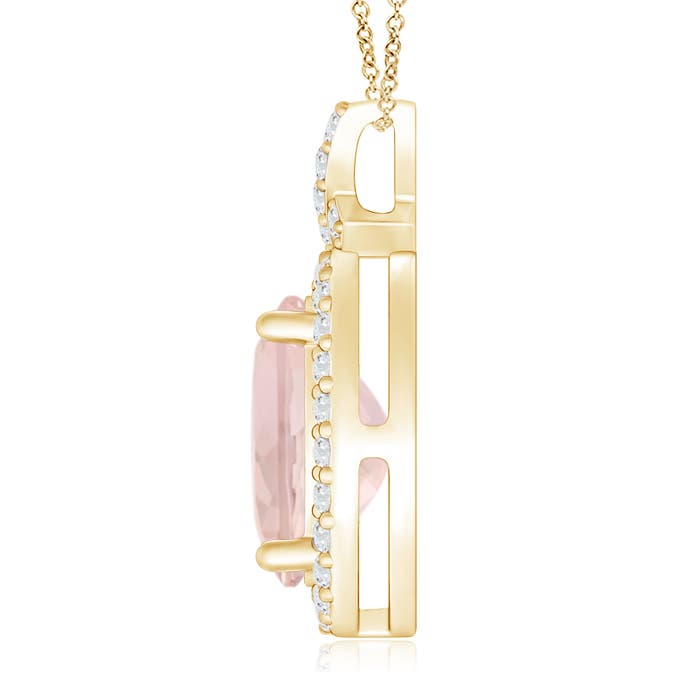 A - Morganite / 2.81 CT / 14 KT Yellow Gold