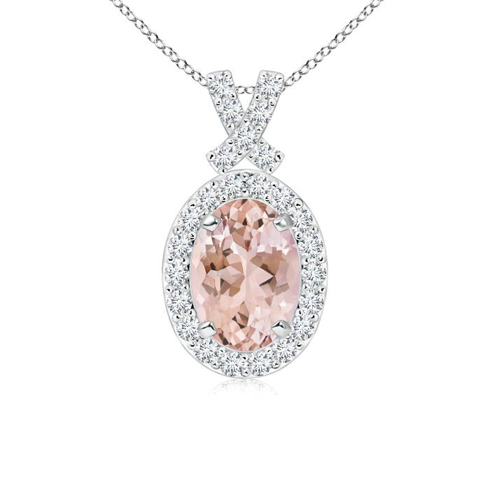 AAAA - Morganite / 0.93 CT / 14 KT White Gold