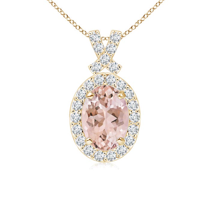 AAAA - Morganite / 0.93 CT / 14 KT Yellow Gold