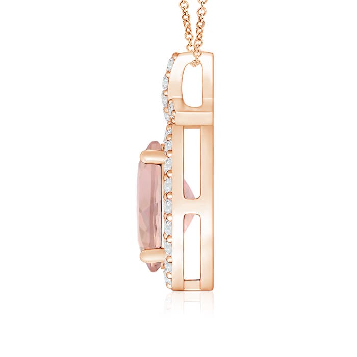 AAAA - Morganite / 1.38 CT / 14 KT Rose Gold