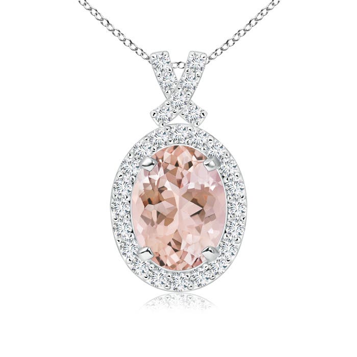 AAAA - Morganite / 1.38 CT / 14 KT White Gold