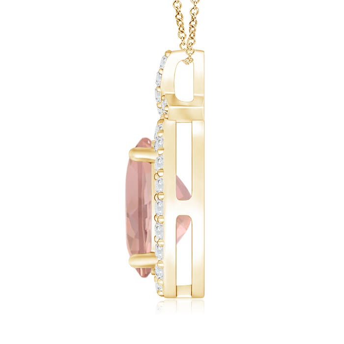 AAAA - Morganite / 1.93 CT / 14 KT Yellow Gold