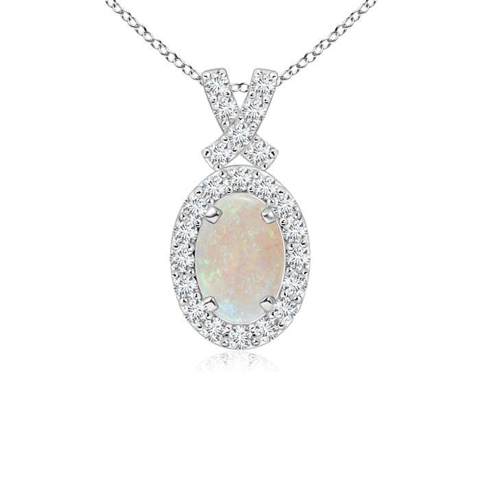 AA - Opal / 0.48 CT / 14 KT White Gold