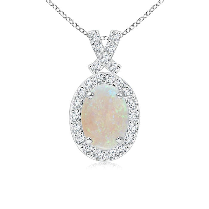 AA - Opal / 0.68 CT / 14 KT White Gold