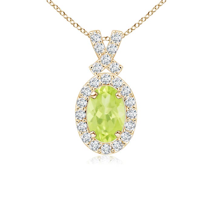 A - Peridot / 0.68 CT / 14 KT Yellow Gold