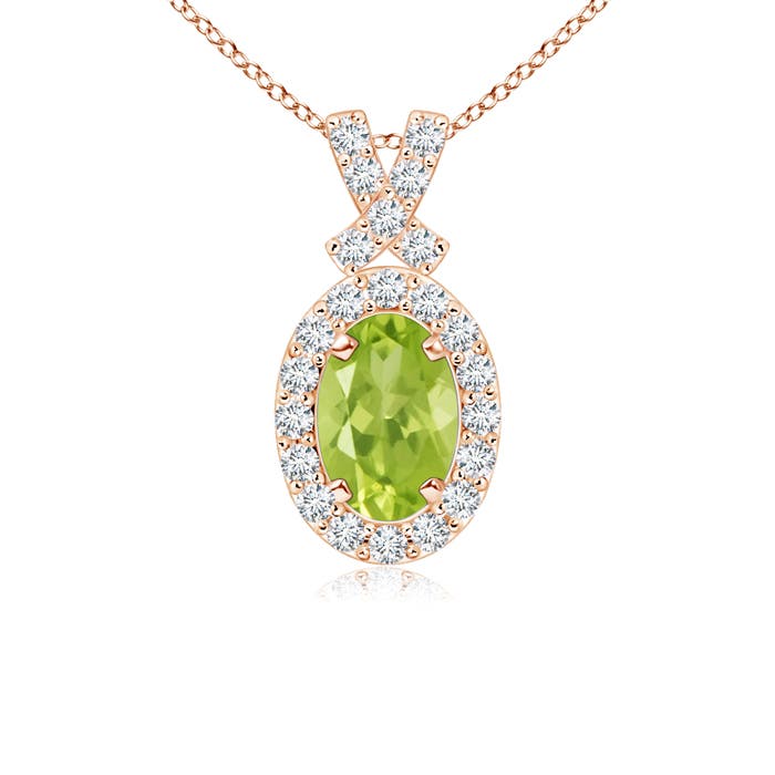 AA - Peridot / 0.68 CT / 14 KT Rose Gold