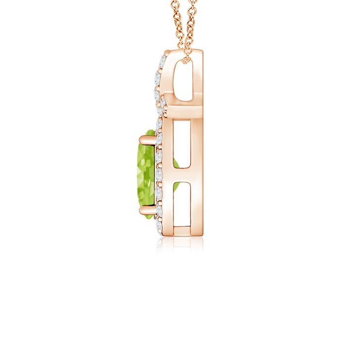 AA - Peridot / 0.68 CT / 14 KT Rose Gold