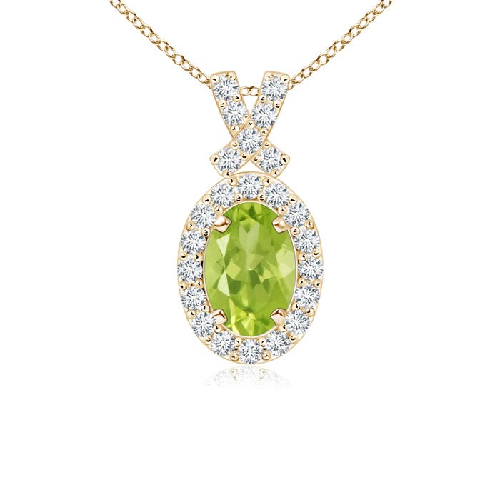 AA - Peridot / 0.68 CT / 14 KT Yellow Gold