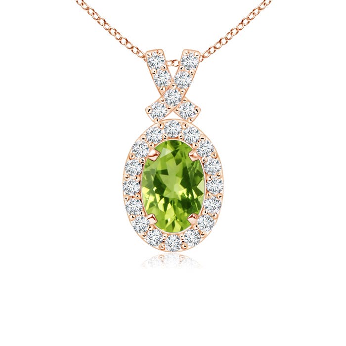 AAA - Peridot / 0.68 CT / 14 KT Rose Gold