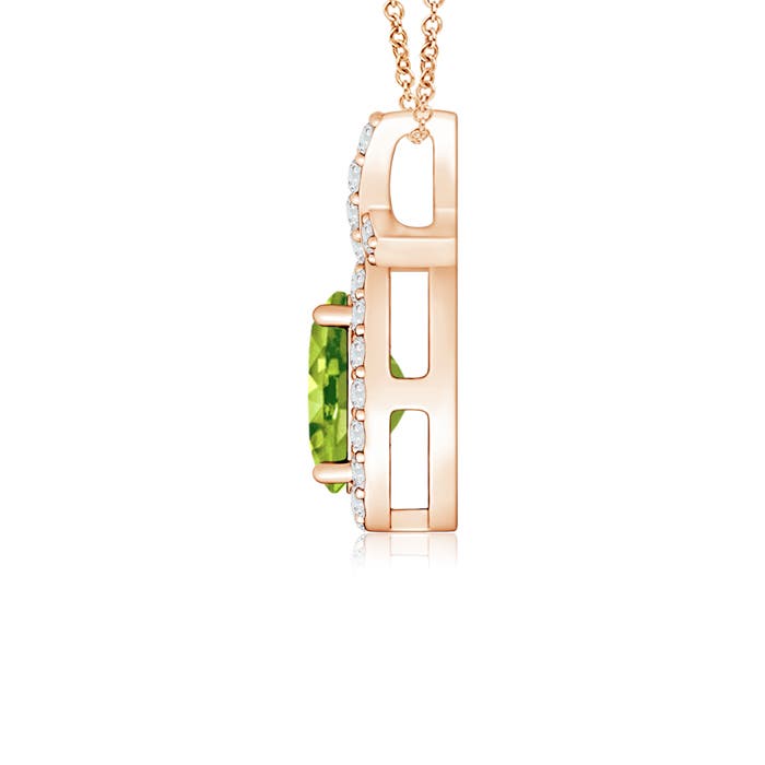 AAA - Peridot / 0.68 CT / 14 KT Rose Gold