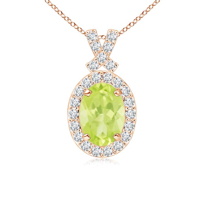 A - Peridot / 1.08 CT / 14 KT Rose Gold