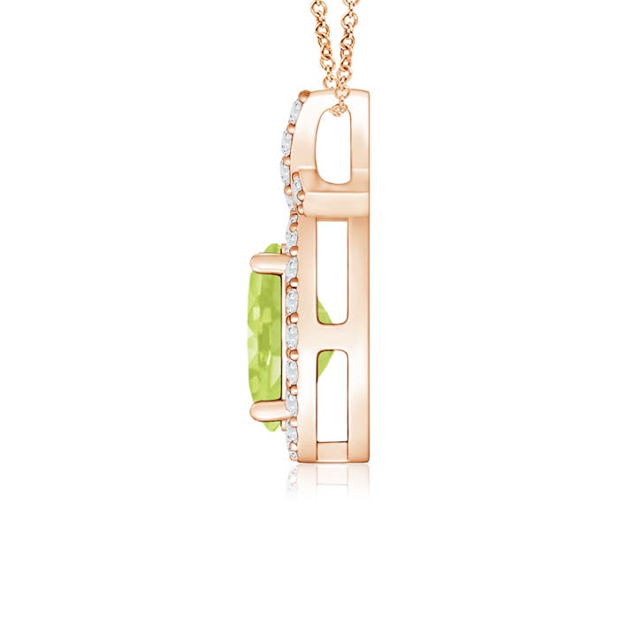 A - Peridot / 1.08 CT / 14 KT Rose Gold