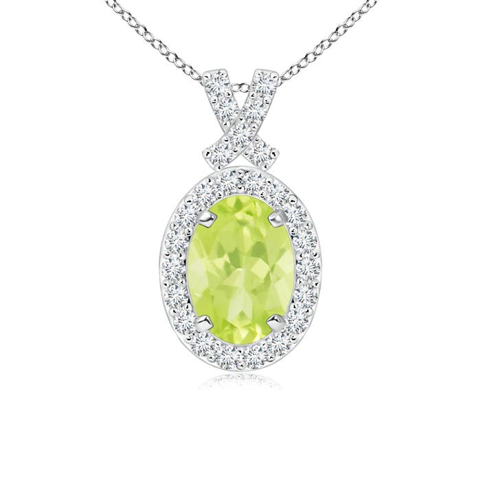 A - Peridot / 1.08 CT / 14 KT White Gold