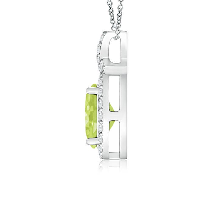 A - Peridot / 1.08 CT / 14 KT White Gold