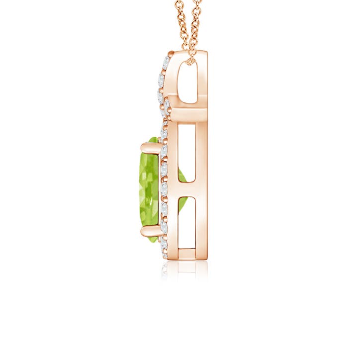 AA - Peridot / 1.08 CT / 14 KT Rose Gold