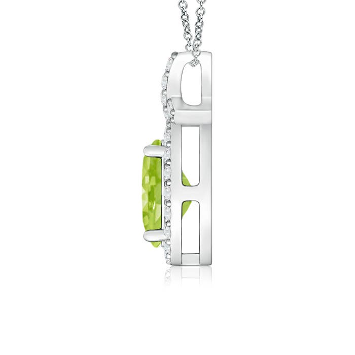 AA - Peridot / 1.08 CT / 14 KT White Gold