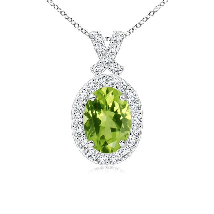 AAA - Peridot / 1.08 CT / 14 KT White Gold