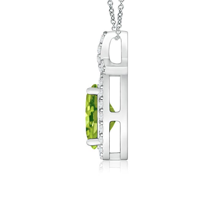 AAA - Peridot / 1.08 CT / 14 KT White Gold