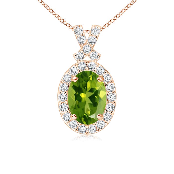 AAAA - Peridot / 1.08 CT / 14 KT Rose Gold