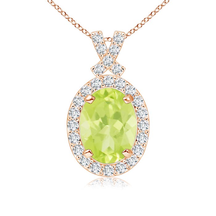 A - Peridot / 1.63 CT / 14 KT Rose Gold