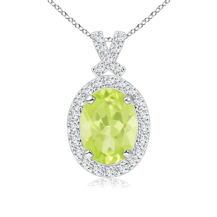 A - Peridot / 1.63 CT / 14 KT White Gold