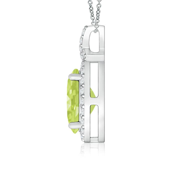 A - Peridot / 1.63 CT / 14 KT White Gold