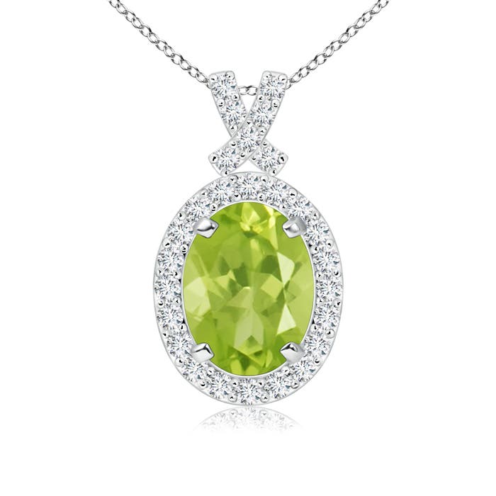 AA - Peridot / 1.63 CT / 14 KT White Gold