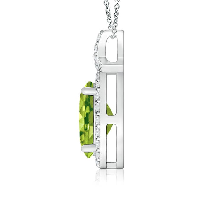 AAA - Peridot / 1.63 CT / 14 KT White Gold