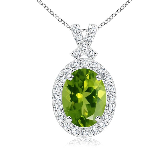 AAAA - Peridot / 1.63 CT / 14 KT White Gold