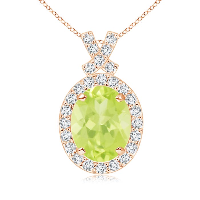 A - Peridot / 2.18 CT / 14 KT Rose Gold