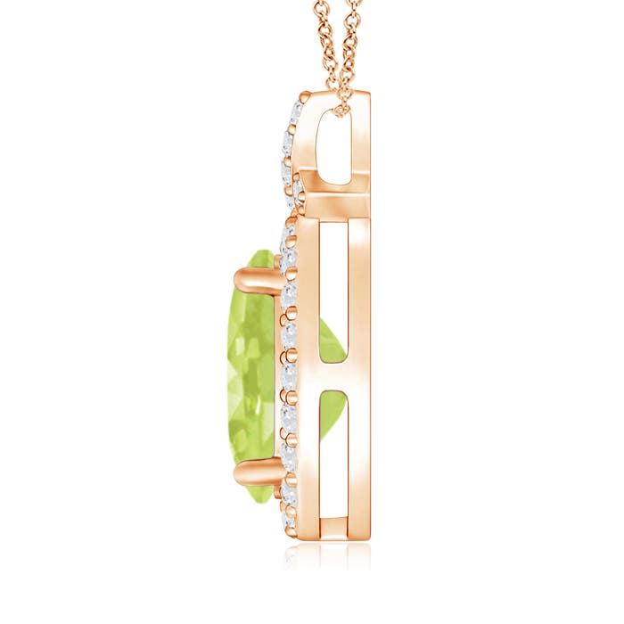 A - Peridot / 2.18 CT / 14 KT Rose Gold