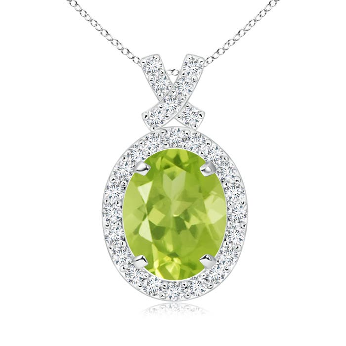 AA - Peridot / 2.18 CT / 14 KT White Gold