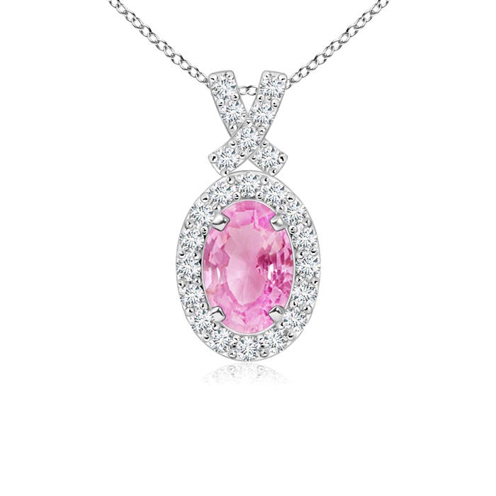 A - Pink Sapphire / 0.75 CT / 14 KT White Gold