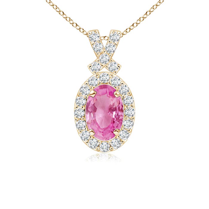 AA - Pink Sapphire / 0.75 CT / 14 KT Yellow Gold