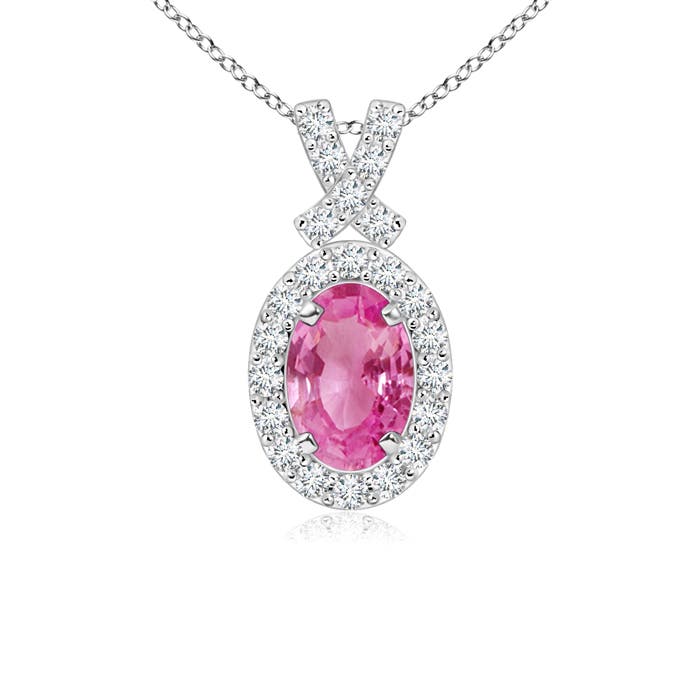 AAA - Pink Sapphire / 0.75 CT / 14 KT White Gold