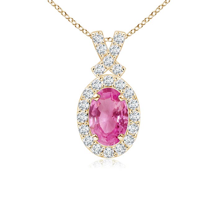 AAA - Pink Sapphire / 0.75 CT / 14 KT Yellow Gold