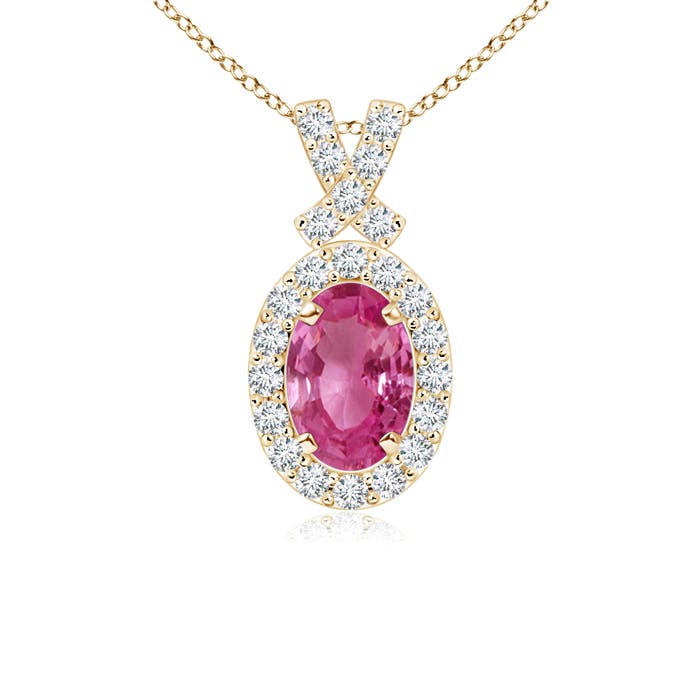 AAAA - Pink Sapphire / 0.75 CT / 14 KT Yellow Gold