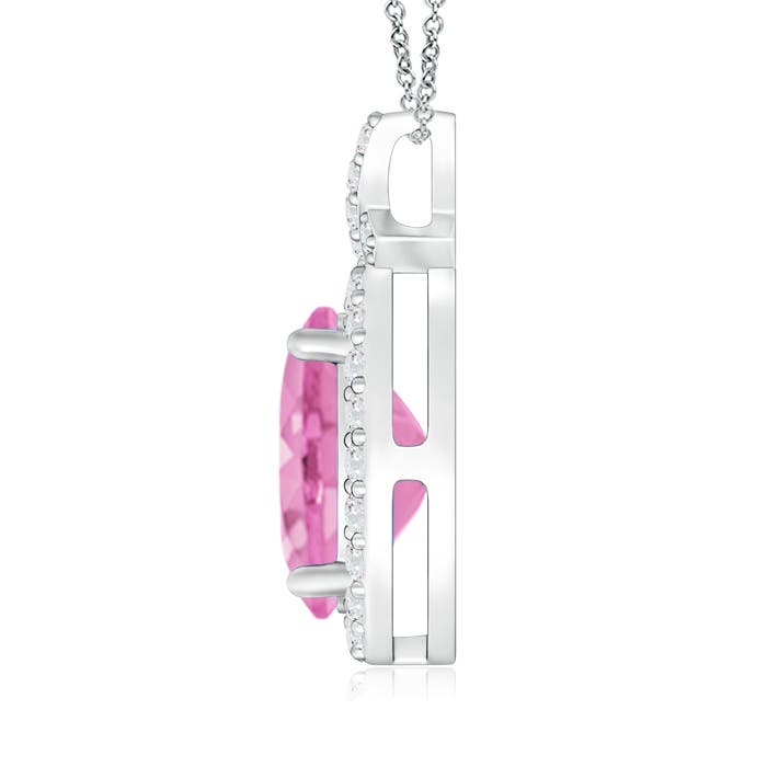 A - Pink Sapphire / 2.18 CT / 14 KT White Gold