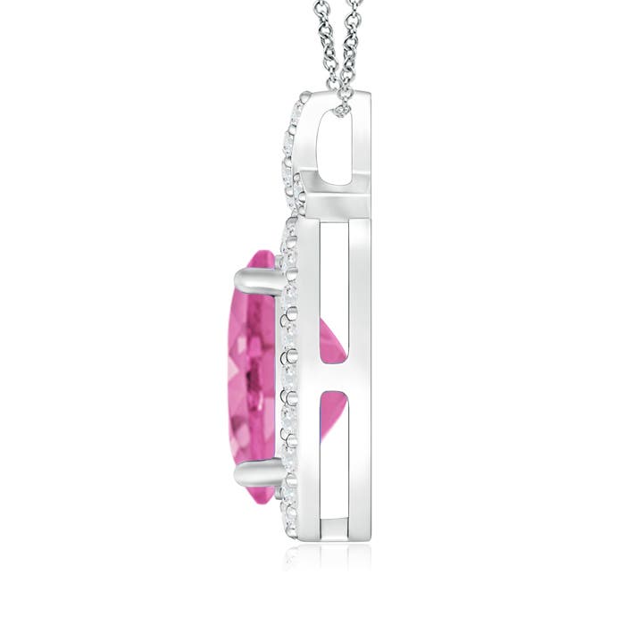 AA - Pink Sapphire / 2.18 CT / 14 KT White Gold