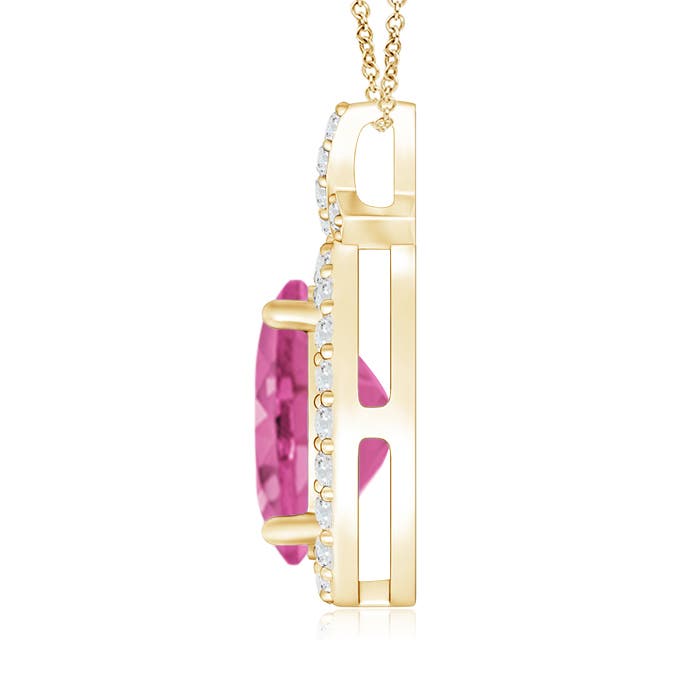 AAA - Pink Sapphire / 2.18 CT / 14 KT Yellow Gold