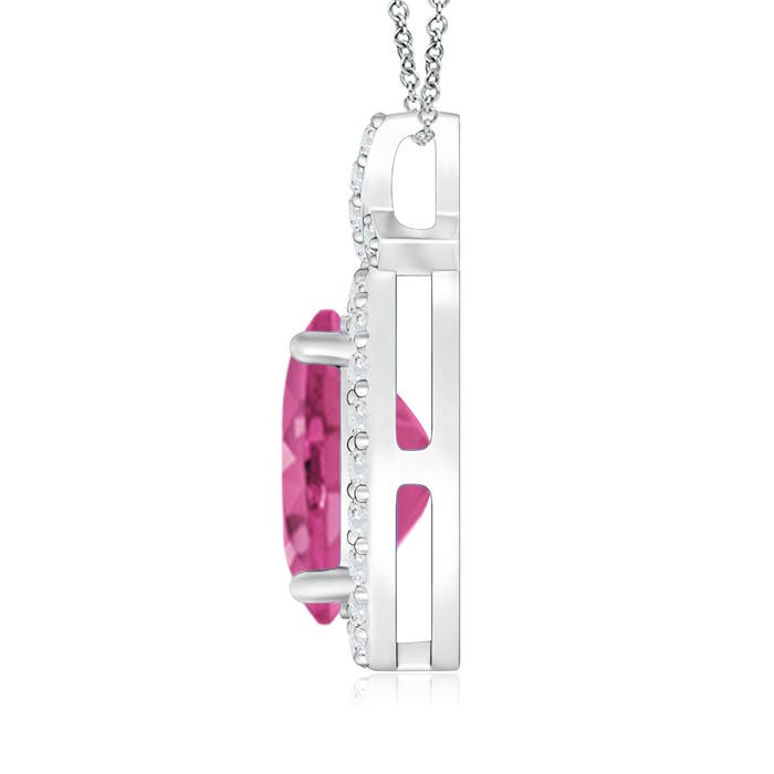 AAAA - Pink Sapphire / 2.18 CT / 14 KT White Gold