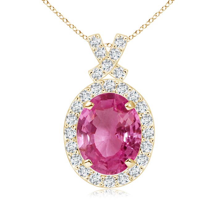 AAAA - Pink Sapphire / 2.18 CT / 14 KT Yellow Gold