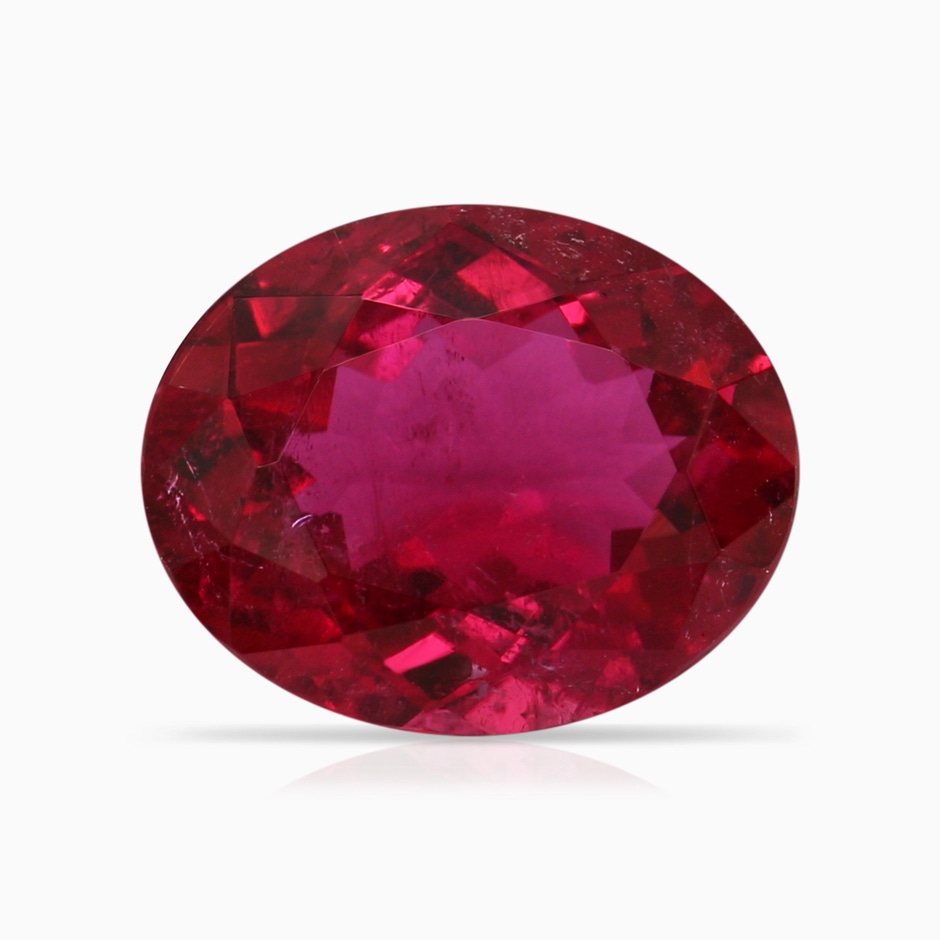 10.54x8.58x4.83mm AA Vintage Style GIA Certified Rubelite Pendant with Diamond Halo in Rose Gold Side 599